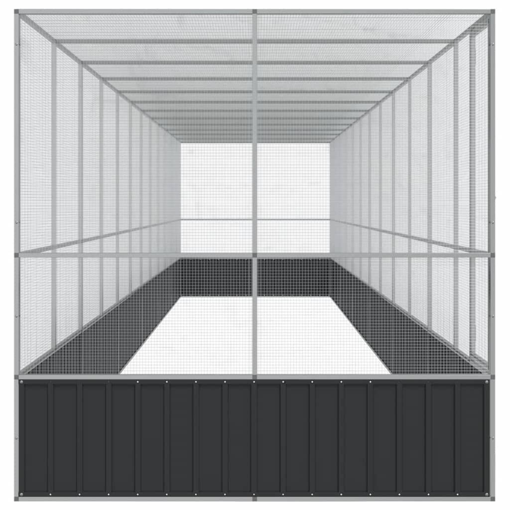 vidaXL Pajarera acero plateado para pájaros thumbnail