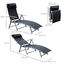 Outsunny Tumbona Plegable Tumbona de Jardín con Respaldo Ajustable en 7 Niveles Almohada y Reposabrazos Carga 165 kg para Piscina Terraza Camping 137x63,5x100,5 cm Negro, , large indicador imagen numero 3