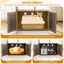 COSTWAY 2 en 1 Rascador para Gatos, Caja de Arena Oculta para Gatos, Árbol para Gatos de Madera con Poste Rascador de Sisal, Bola Colgante y Alfombrilla, Plataforma Superior, Baño Oculto para Gatos, , large indicador imagen numero 5