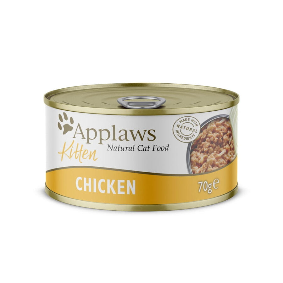70 g Applaws Kitten Pollo en Gelatina lata para gatos, , large Imagen numero 3