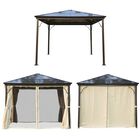 Carpa de jardín con paravientos y mosquitera, , large image number null