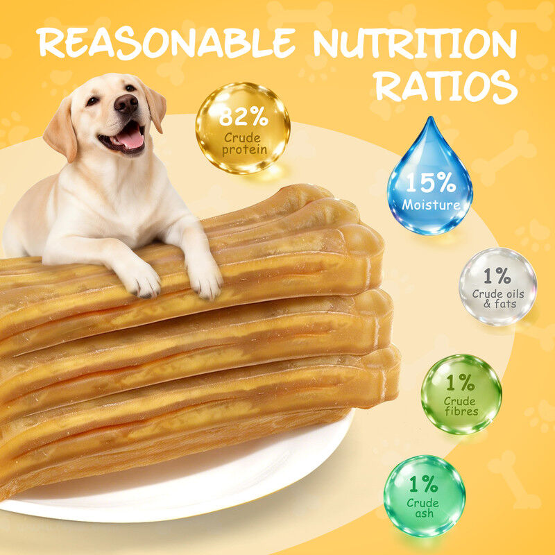 Nobleza 6x Huesos Prensados para Perros 25cm, Snack Dental de Piel de Vacuno 100% Natural, Sabor a Res, Juguete Masticable para Fortalecer Dientes y Enc&iacute;as, Ideal para Perros Medianos y Grandes, , large Imagen numero 3