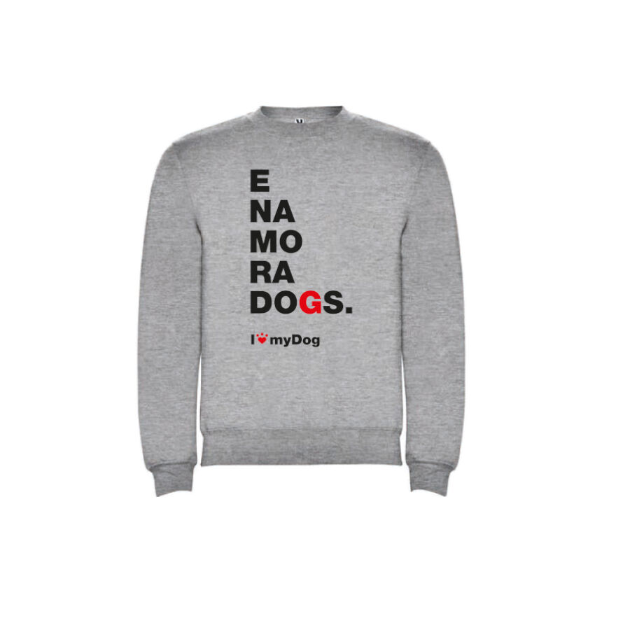 Outech I Love My Dog Sudadera Gris con estampado, , large Imagen numero 1