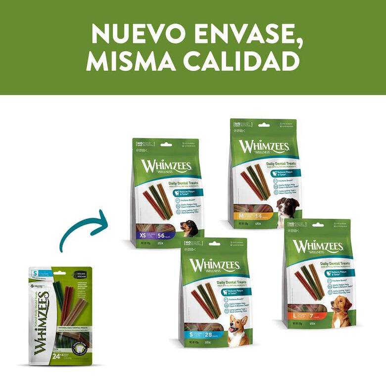 Whimzees Snacks Dentales Stix para perros de razas pequeñas thumbnail