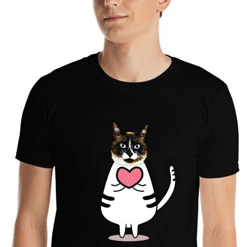 Mascocula camiseta hombre enamorao personalizado con tu mascota negro thumbnail