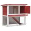 Conejera de exterior con puerta para conejos color Rojo, , large indicador imagen numero 2