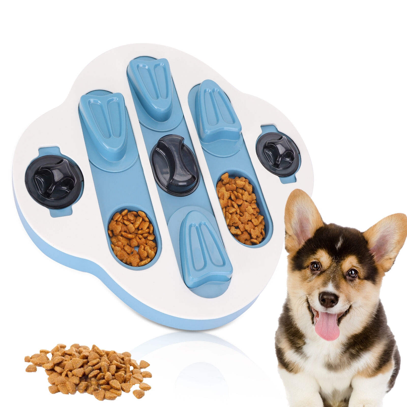 Nobleza Juguetes Inteligencia para Perros Juguetes Interactivos para Perros Dispensador Interactivo de Recompensas Rompecabezas para Perros con Antideslizante para Perros Mejora de IQ Tiendanimal