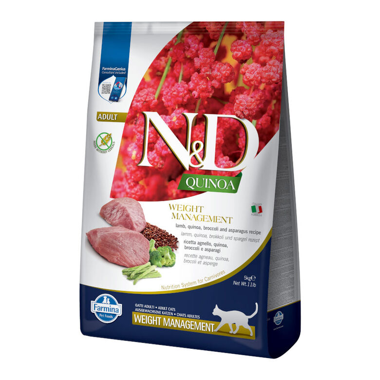 Farmina N&amp;D Control de Peso Quinoa y Cordero pienso para gatos