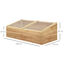 Outsunny Invernadero de Madera Huerto Urbano Vivero Casero con Doble Tapa de Policarbonato Abatible para Cultivo de Plantas Huerto Jardín Terraza Patio Exterior 100x50x36 cm Natural, , large indicador imagen numero 3