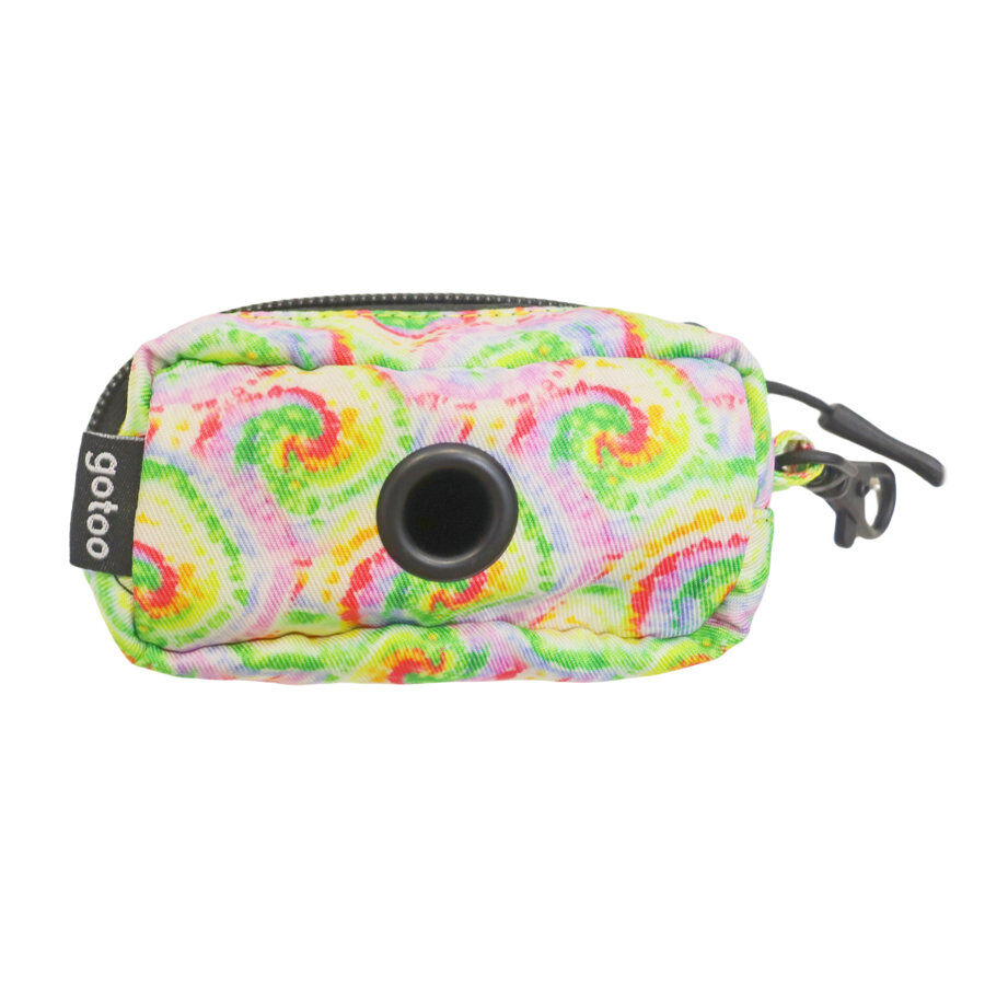 Gotoo Porta bolsas de tela tie dye amarillo para perros
