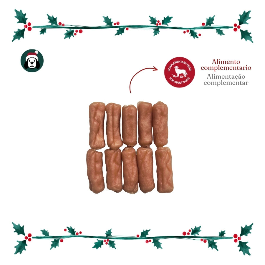 1 bolsita Wonder Christmas Salchichas de Pollo Snacks para perros, , large Imagen numero 3