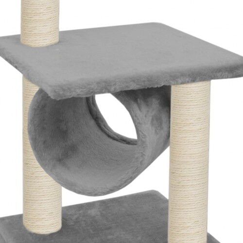 Rascador con postes de sisal para gatos color Gris, , large Imagen numero 4