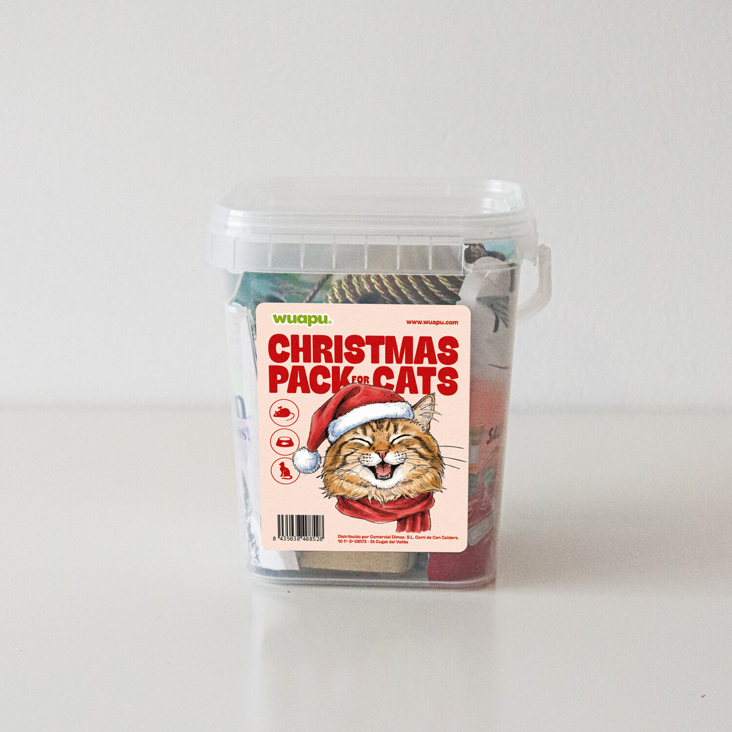 Christmas Pack para gato de Wuapu con snacks, juguetes y alimento h&uacute;medo, , large Imagen numero 2
