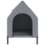 vidaXL Casa para perros tela Oxford y acero gris antracita, , large indicador imagen numero 3