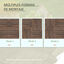Outsunny Set de 27 Baldosas de Madera 30x30 cm con &Aacute;rea de 2,43 m&sup2; Losetas Sistema de Clic para Balc&oacute;n Terraza Jard&iacute;n Marr&oacute;n Oscuro, , large indicador imagen numero 4