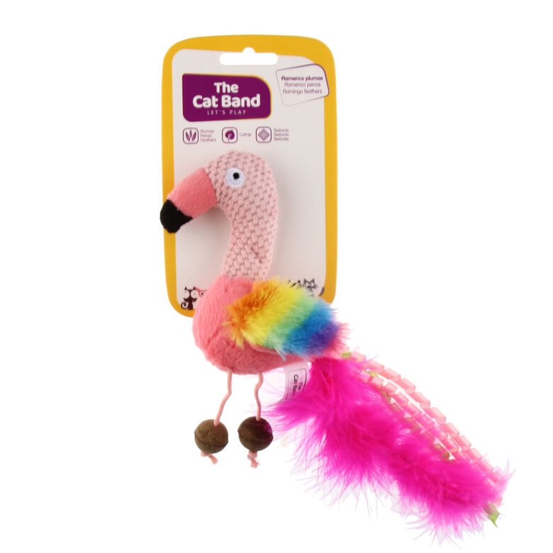 The Cat Band Flamenco de Peluche Arcoiris con Catnip , , large image number null