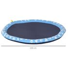 Pawhut piscina con aspersor y juegos de agua azul para perros, , large image number null