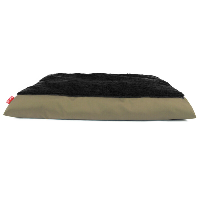 Gauty Cama Redonda para Perros y Gatos  Tela Impermeable y pelo - Beige y negro, , large Imagen numero 1