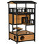 PawHut Casa para Gatos de Madera 75,5x75x137 cm Caseta para Gatos Refugio para Gatos con Techo Asfáltico y Plataformas para Interior y Exterior Natural, , large indicador imagen numero 1