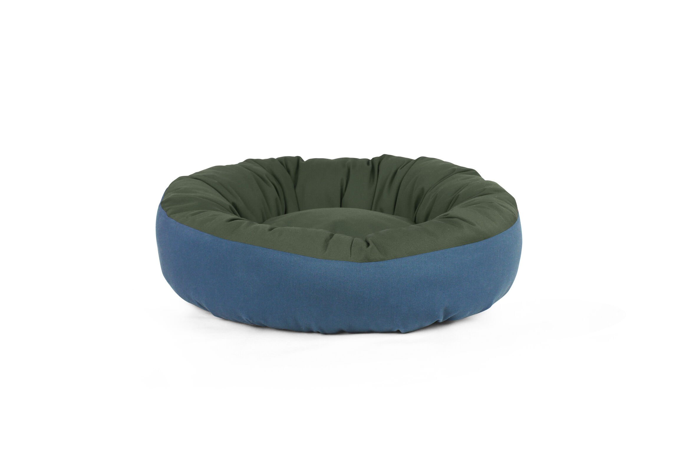 Gauty Cama Redonda para Perros y Gatos  Tela de sarga - Azul y verde, , large Imagen numero 1