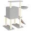 vidaXL Rascador para gatos con postes de sisal gris claro 96,5 cm, , large indicador imagen numero 4