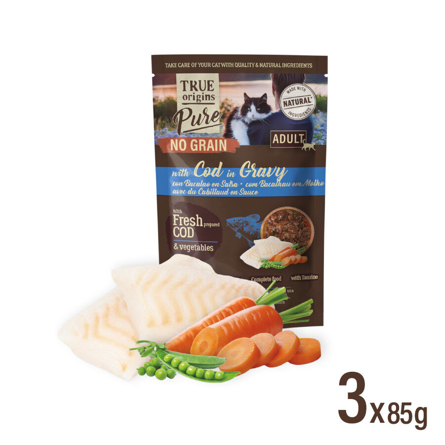 12 sobres x 85 g True Origins Pure Carne y Pescado Sobre para gatos &ndash; Multipack, , large Imagen numero 4