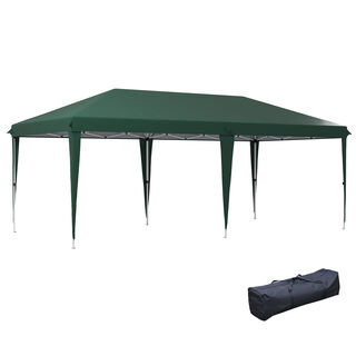 Outsunny Carpa Plegable Verde Cenador De Jardín Gazebo 