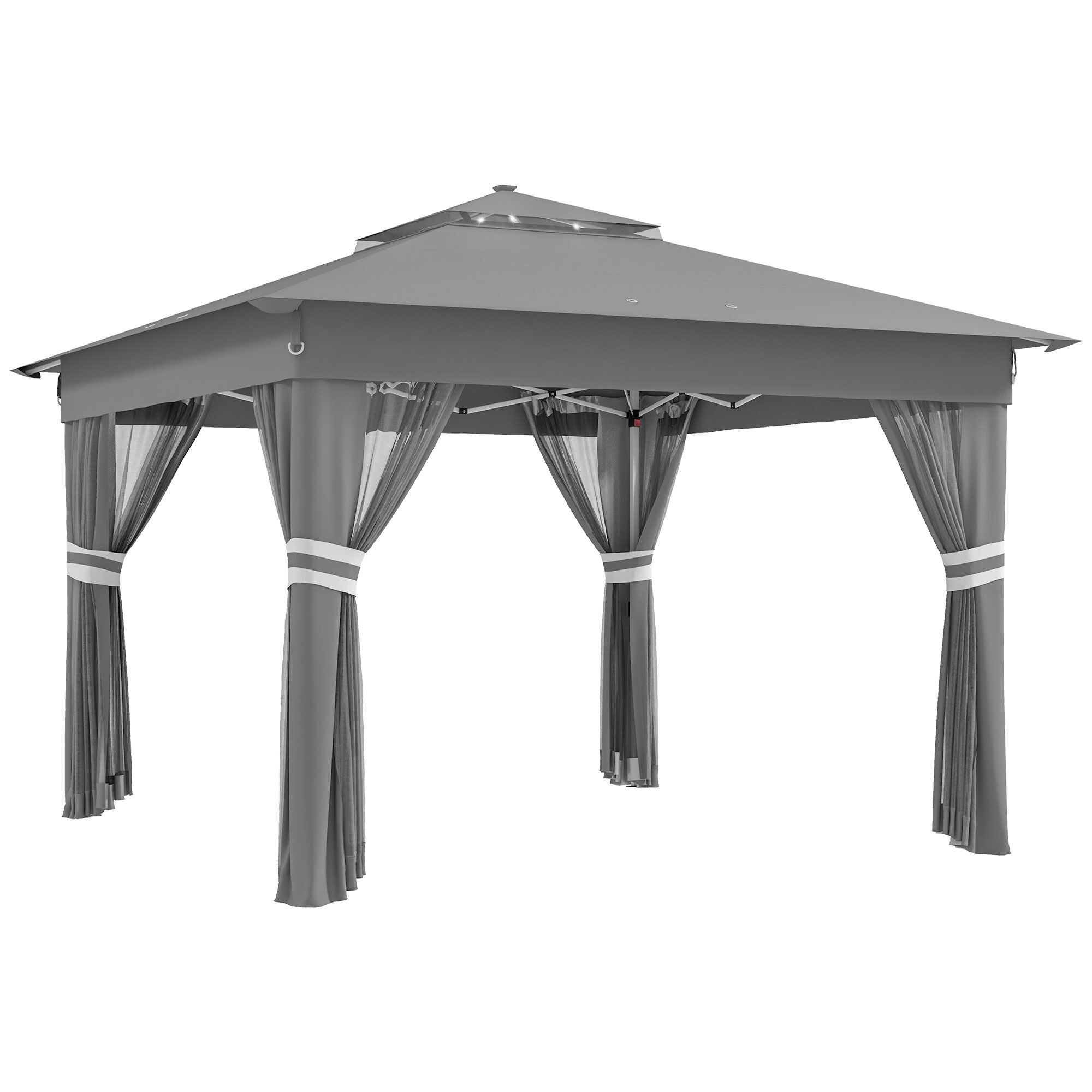 Outsunny Carpa Plegable Gris, , large Imagen numero 1