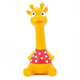 Jirafa de látex para perros color Amarillo
