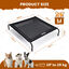 Nobleza Cama Elevada Perro, Cama Refrescante Perro, Cama de Mascotas Transpirable para Exterior Interior Jardín Terraza, Cama Perro Robusto Lavable, Negro, L, 124x90x20CM, , large indicador imagen numero 7