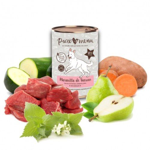 Puromenu comida h&uacute;meda vacuno para perros, , large Imagen numero 1