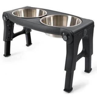 Dexas Comedero Elevado Gris para perros