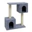 Vidaxl rascador doble gris claro para gatos, , large indicador imagen numero 1