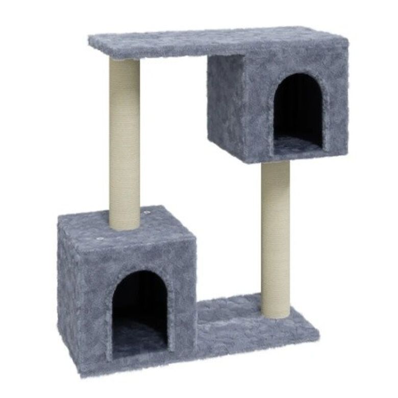Vidaxl rascador doble gris claro para gatos thumbnail