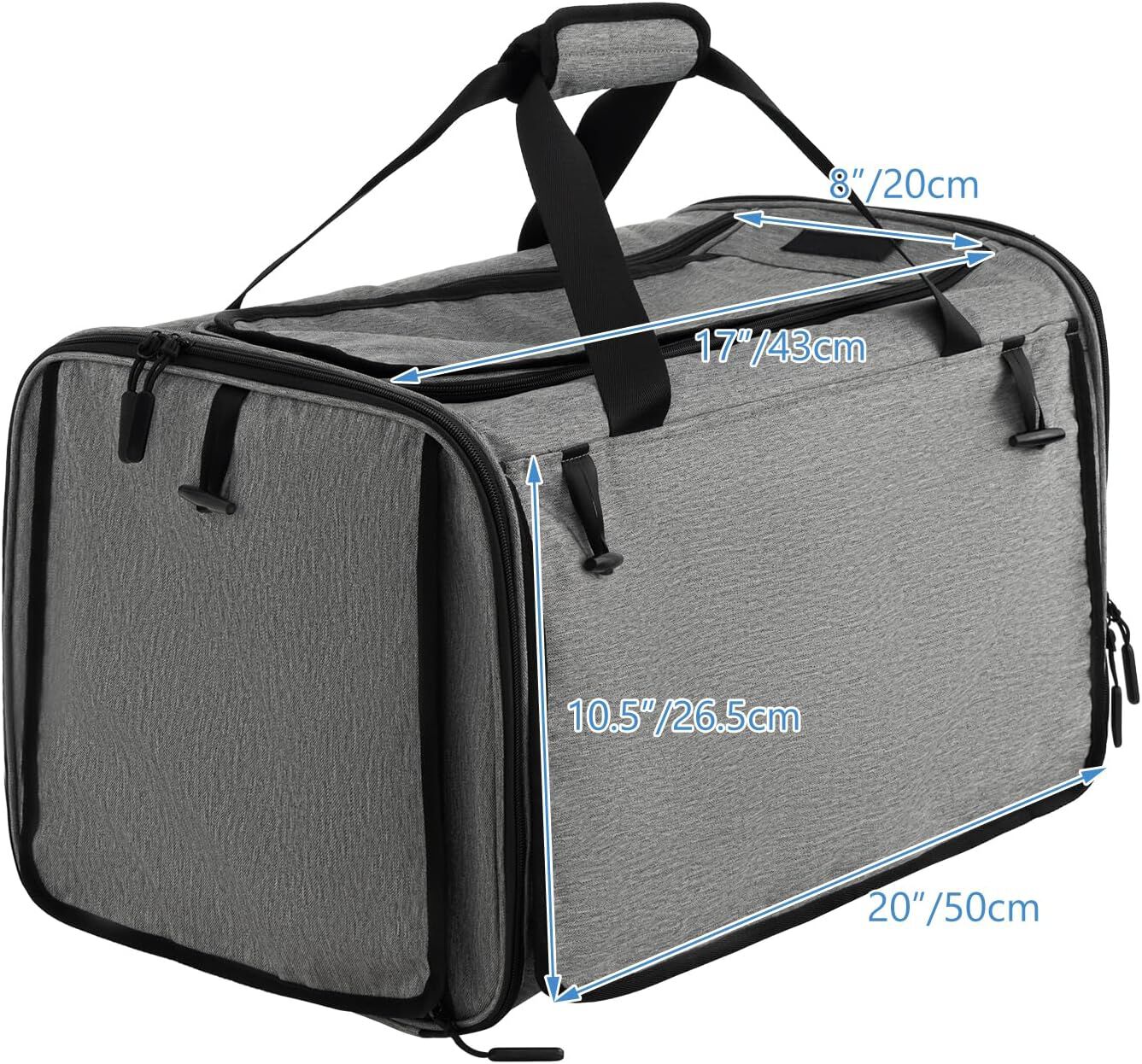 COSTWAY Transport&iacute;n Plegable con Ruedas para Mascotas, Bolsa Trasport&iacute;n de Viaje para Perros Gatos, Transportador con Almohadillas y Manija Telesc&oacute;pica para Mascotas Peque&ntilde;as Medianas, , large Imagen numero 2