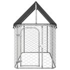VidaXL Perrera Exterior Plateada para perros, , large image number null