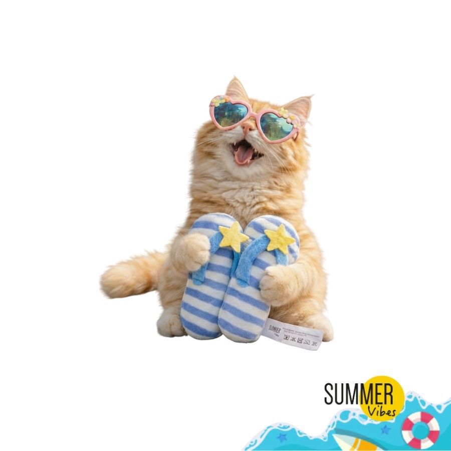 Summer Vibes Peluche Chanclas Juguete para gatos, , large Imagen numero 7