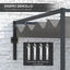 Outsunny Pérgola Gris Oscuro, , large indicador imagen numero 4