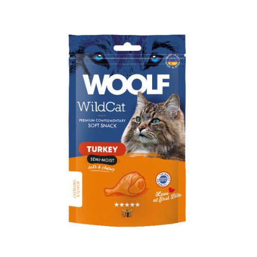 Woolf WildCat Snack Semih&uacute;medo Pavo 50gr, , large Imagen numero 1