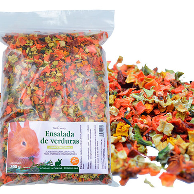 Snack Natural para Conejos, cobayas y Chinchillas - Ensalada de Verduras, , large image number null