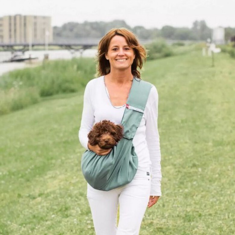 Bolso para llevar mascotas Canvas Pocket color Verde, , large image number null