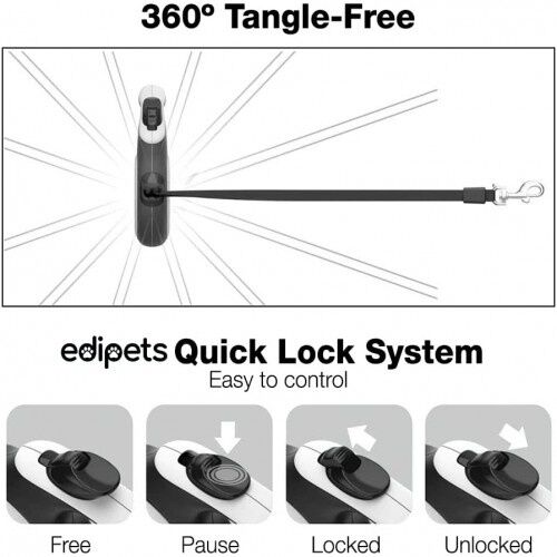 Edipets correa extensible blanca 25 kg para perros thumbnail