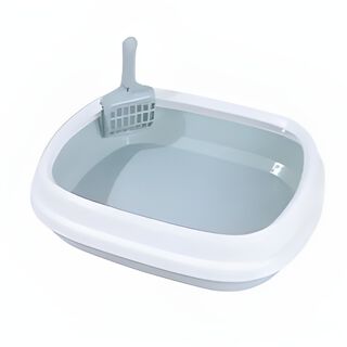 Arenero para gatos con pala azul