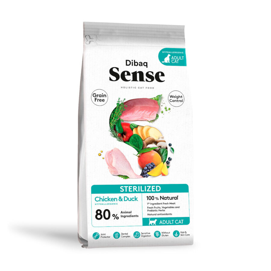 Dibaq Sense Sterilized Grain Free Adult Pollo y Pato pienso para gatos