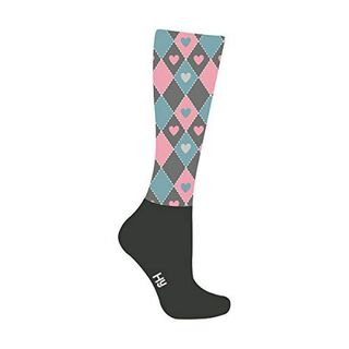 Calcetines para equitación color Cerceta/Rosa/Negro