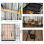 PawHut Jaula para Pájaros con Soporte y Ruedas Jaula Grande de Acero con Bandeja Extraíble 4 Puertas y 2 Comederos para Loros Guacamayos 51x51x153 cm Negro, , large indicador imagen numero 5