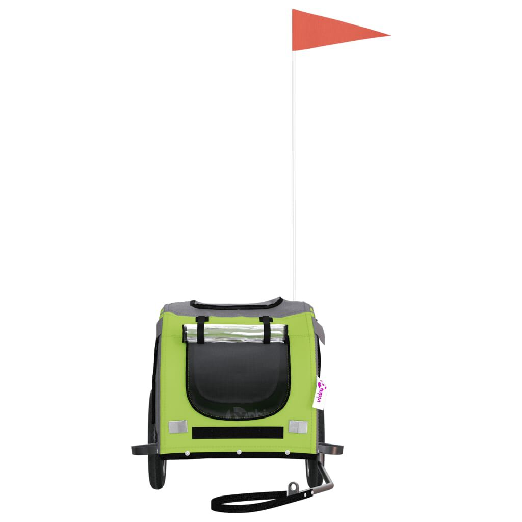 vidaXL Remolque de Bicicleta Mascotas Carrito para Bici Hierro Tela Oxford, , large Imagen numero 5