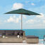 Outsunny Sombrilla Parasol 3x2m y Altura 2,55m Jard&iacute;n Terraza Poli&eacute;ster 180 g/m&sup2; y Madera Verde Oscuro, , large indicador imagen numero 2
