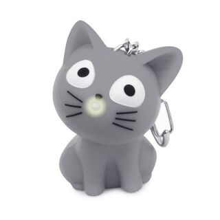 Llavero Katy en forma de gato color Gris