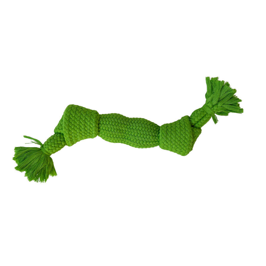 Tootoy! Hueso Mordedor de Cuerda Verde para perros, , large Imagen numero 3
